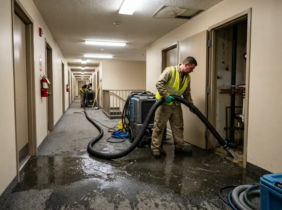 multi-unit-apartment-hallway-f-005 — frequently asked questions, Emergency Burst Pipe Water Extraction & Removal in Crockett…